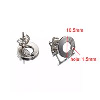 10 PCS/Package 304 Stainless Steel Gold Plated Solid Color Jewelry Buckle sku image 8