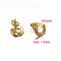 10 PCS/Package 304 Stainless Steel Gold Plated Solid Color Jewelry Buckle sku image 18