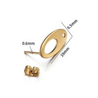 10 PCS/Package 304 Stainless Steel Gold Plated Solid Color Jewelry Buckle sku image 19