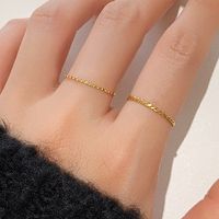 Simple Style Classic Style Solid Color Titanium Steel Rings In Bulk main image 1