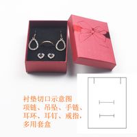 Caja De Anillo Bowknot Exhibición De Joyas Regalo Colgante Collar Caja De Pendientes sku image 8