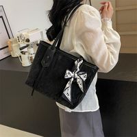 Women's Medium Pu Leather Solid Color Basic Classic Style Zipper Tote Bag main image 3