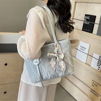 Women's Medium Pu Leather Solid Color Basic Classic Style Zipper Tote Bag main image 4
