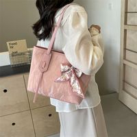 Women's Medium Pu Leather Solid Color Basic Classic Style Zipper Tote Bag main image 5
