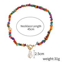 Ethnic Style Irregular Turquoise Beaded Women's Bracelets Necklace sku image 2