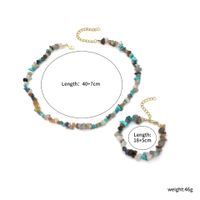Ethnic Style Irregular Turquoise Beaded Women's Bracelets Necklace sku image 8