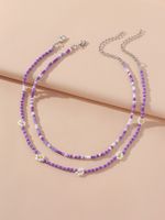Wholesale Jewelry Modern Style Classic Style Flower Seed Bead Beaded Necklace sku image 1