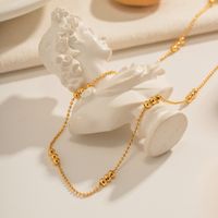 304 Stainless Steel 18K Gold Plated IG Style Simple Style Plating Solid Color Necklace main image 4