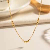 Edelstahl 304 18 Karat Vergoldet IG-Stil Einfacher Stil Überzug Einfarbig Halskette main image 6