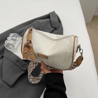 Women's Medium Pu Leather Solid Color Basic Classic Style Zipper Crossbody Bag sku image 2