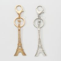 Style Moderne Style Classique Commuer Tour Eiffel Alliage Placage Pendentif De Sac Porte-Clés main image 1