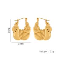 1 Pair Simple Style Classic Style Bag Plating 304 Stainless Steel 18K Gold Plated Earrings main image 6