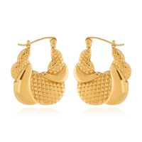 1 Pair Simple Style Classic Style Bag Plating 304 Stainless Steel 18K Gold Plated Earrings main image 7