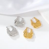 1 Pair Simple Style Classic Style Bag Plating 304 Stainless Steel 18K Gold Plated Earrings main image 1