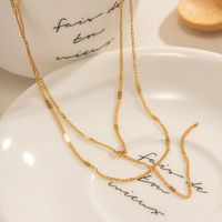 304 Stainless Steel 18K Gold Plated IG Style Simple Style Solid Color Necklace main image 4