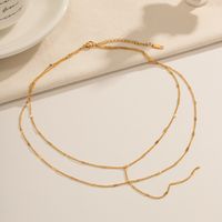 304 Stainless Steel 18K Gold Plated IG Style Simple Style Solid Color Necklace main image 6