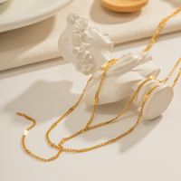 304 Stainless Steel 18K Gold Plated IG Style Simple Style Solid Color Necklace main image 3