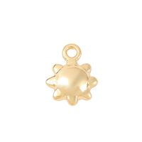 1 Piece 10*7MM Copper 18K Gold Plated White Gold Plated Sun Polished Pendant main image 6