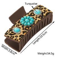 Women's Casual Vacation Classic Style Cross Alloy Cloth Inlay Turquoise Hair Claws main image 2
