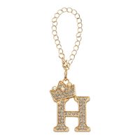 Simple Style Classic Style Commute Letter Alloy Plating Inlay Rhinestones Bag Pendant Keychain main image 4