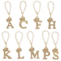 Simple Style Classic Style Commute Letter Alloy Plating Inlay Rhinestones Bag Pendant Keychain main image 6