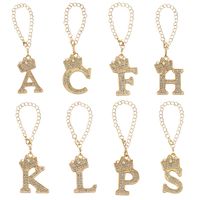 Simple Style Classic Style Commute Letter Alloy Plating Inlay Rhinestones Bag Pendant Keychain main image 7