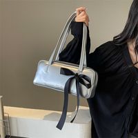 Women's Vintage Style Classic Style Solid Color Pu Leather Shopping Bags main image 4