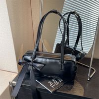 Women's Vintage Style Classic Style Solid Color Pu Leather Shopping Bags sku image 2