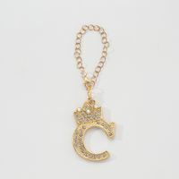 Simple Style Classic Style Commute Letter Alloy Plating Inlay Rhinestones Bag Pendant Keychain sku image 2