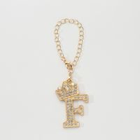 Simple Style Classic Style Commute Letter Alloy Plating Inlay Rhinestones Bag Pendant Keychain sku image 3