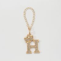 Simple Style Classic Style Commute Letter Alloy Plating Inlay Rhinestones Bag Pendant Keychain sku image 4