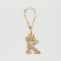 Simple Style Classic Style Commute Letter Alloy Plating Inlay Rhinestones Bag Pendant Keychain sku image 5