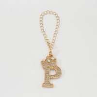 Simple Style Classic Style Commute Letter Alloy Plating Inlay Rhinestones Bag Pendant Keychain sku image 8