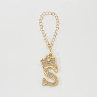 Simple Style Classic Style Commute Letter Alloy Plating Inlay Rhinestones Bag Pendant Keychain sku image 9
