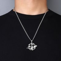 201 Stainless Steel Hip-Hop Modern Style Cool Style Universe Pendant Necklace sku image 1