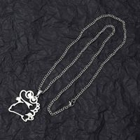 201 Stainless Steel Hip-Hop Hollow Out Dinosaur Pendant Necklace main image 4
