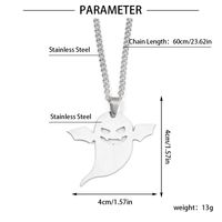 201 Stainless Steel Hip-Hop Wings Ghost Pendant Necklace main image 2
