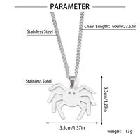 201 Stainless Steel Hip-Hop Simple Style Spider Pendant Necklace main image 2