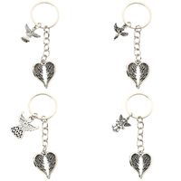 Simple Style Classic Style Commute Angel Wings Heart Shape Alloy Plating Bag Pendant Keychain main image 4