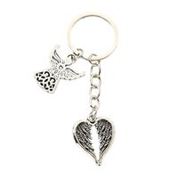 Simple Style Classic Style Commute Angel Wings Heart Shape Alloy Plating Bag Pendant Keychain main image 5