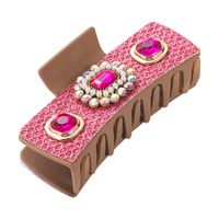 Women's Casual Vacation Classic Style Color Block Alloy Resin Inlay Glass Hair Claws main image 5