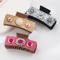 Women's Casual Vacation Classic Style Color Block Alloy Resin Inlay Glass Hair Claws main image 1