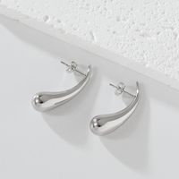 1 Pair Simple Style Classic Style Water Droplets Plating 304 Stainless Steel 18K Gold Plated Ear Studs main image 5