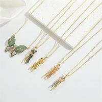 Copper 14K Gold Plated Modern Style Classic Style Commute Inlay Butterfly Zircon Pendant Necklace main image 5