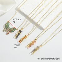 Copper 14K Gold Plated Modern Style Classic Style Commute Inlay Butterfly Zircon Pendant Necklace main image 2