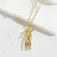 Copper 14K Gold Plated Modern Style Classic Style Commute Inlay Butterfly Zircon Pendant Necklace sku image 1