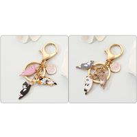 Simple Style Cat Alloy Keychain main image 5