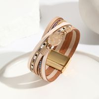 Ethnic Style Classic Style Circle Pu Leather Braid Women's Bangle sku image 2