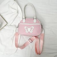 Women's Medium Pu Leather Butterfly Classic Style Sewing Thread Zipper Crossbody Bag main image 4
