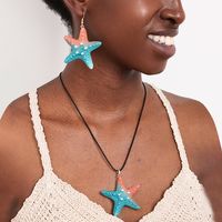 Cute Beach Starfish Arylic Women's Jewelry Set main image 7